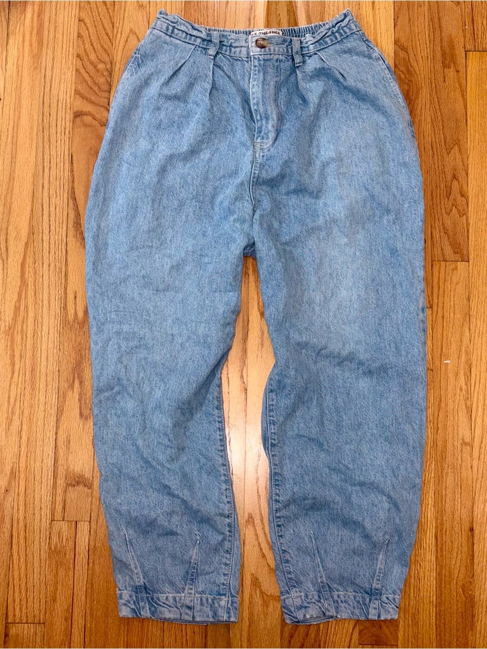 ✨ WE THE FREE ✨ Esme High Rise Pull-On Baggy Tapered Trousers Light Wash Size S